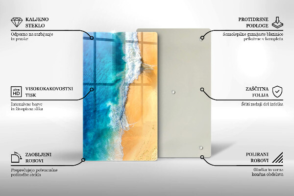 Protège plaque de cuisson Plage et mer