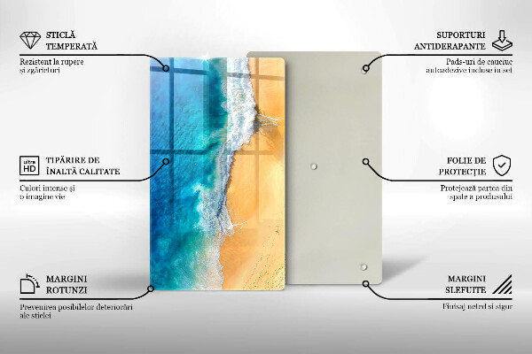 Protège plaque de cuisson Plage et mer