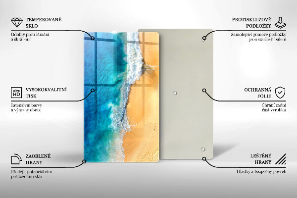 Protège plaque de cuisson Plage et mer