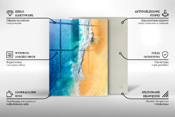 Protège plaque de cuisson Plage et mer
