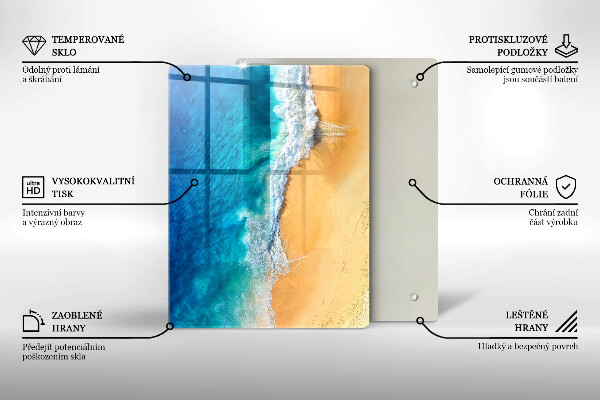 Protège plaque de cuisson Plage et mer