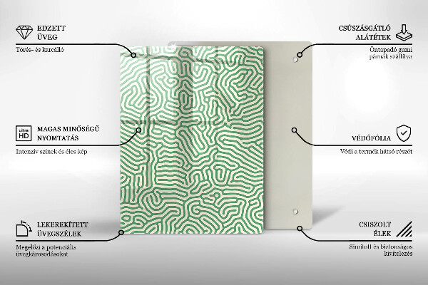 Protège plaque de cuisson Lignes abstraites