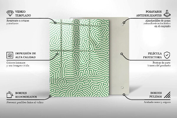 Protège plaque de cuisson Lignes abstraites