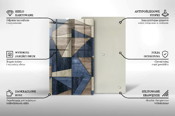 Protège plaque de cuisson Abstraction géométrique