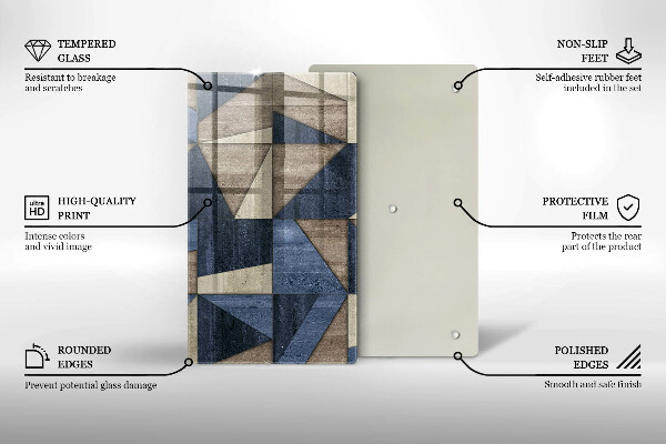 Protège plaque de cuisson Abstraction géométrique