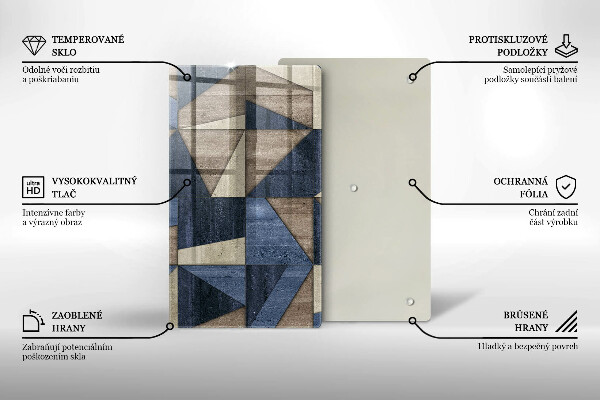 Protège plaque de cuisson Abstraction géométrique