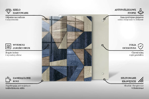 Protège plaque de cuisson Abstraction géométrique