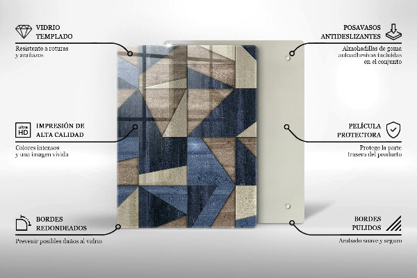 Protège plaque de cuisson Abstraction géométrique