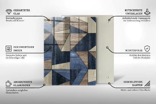 Protège plaque de cuisson Abstraction géométrique