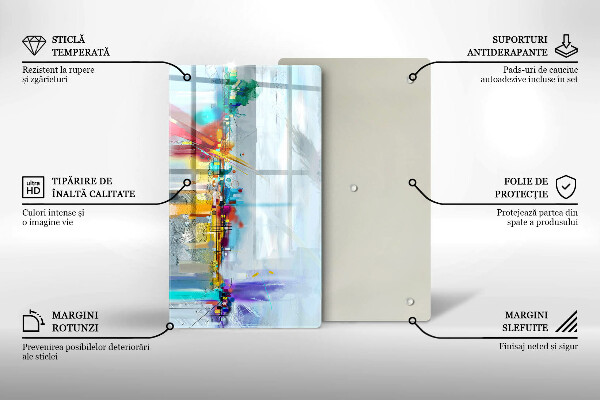 Protège plaque de cuisson Abstraction peinte