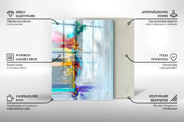 Protège plaque de cuisson Abstraction peinte