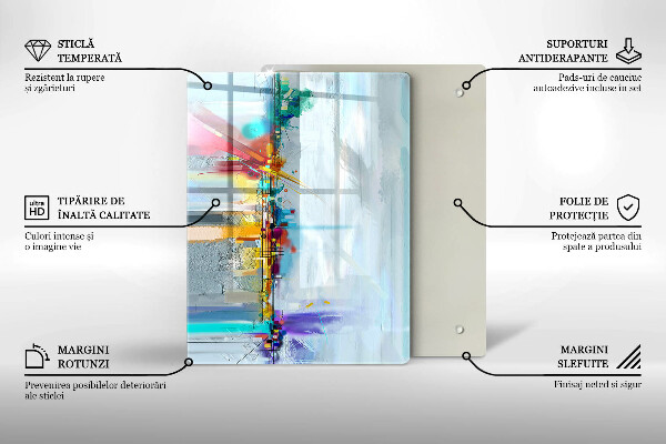 Protège plaque de cuisson Abstraction peinte