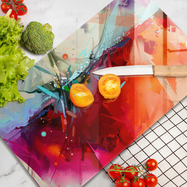 Protège plaque de cuisson Abstraction peinte