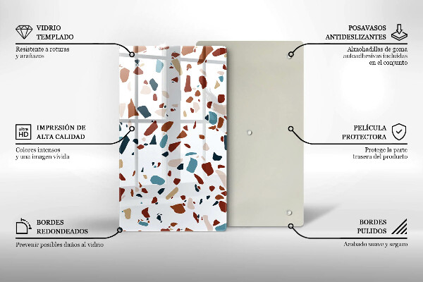 Protège plaque de cuisson Pierre décorative