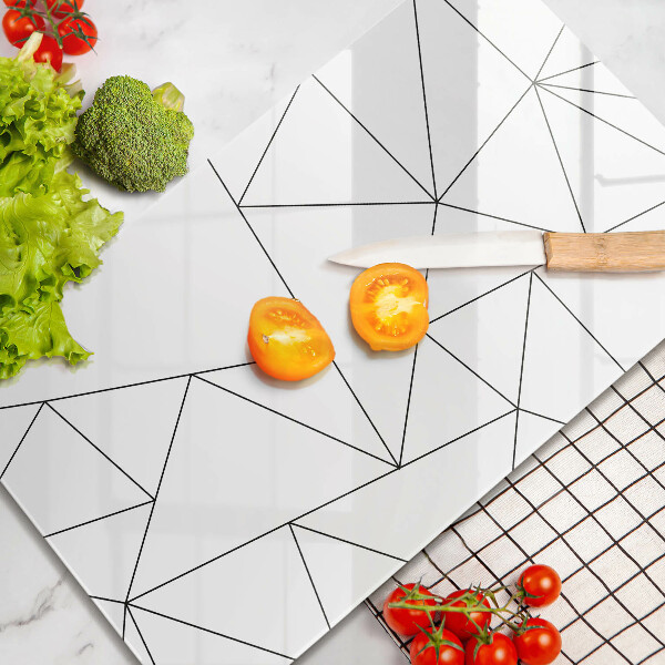 Protège plaque de cuisson Triangles blancs