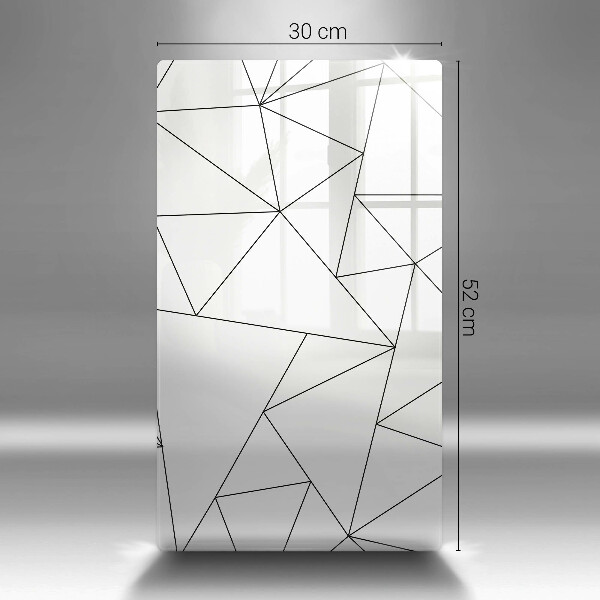 Protège plaque de cuisson Triangles blancs