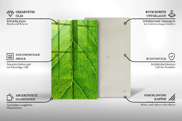 Protège plaque de cuisson Nervures des feuilles naturelles