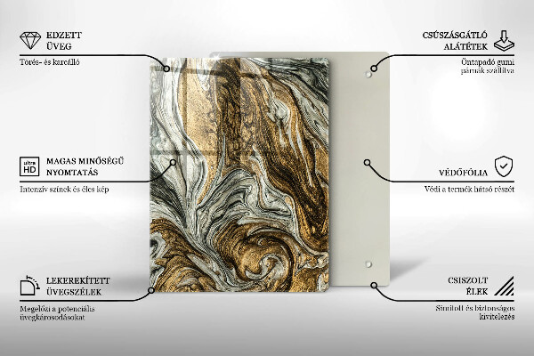 Protège plaque de cuisson Riche abstraction