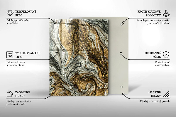 Protège plaque de cuisson Riche abstraction