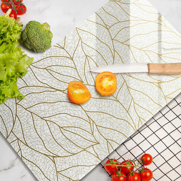 Protège plaque de cuisson Modèle de feuilles de dessin au trait