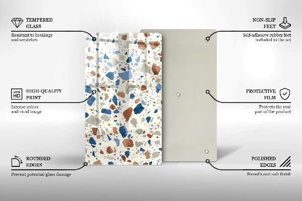 Protège plaque de cuisson Grès décoratif