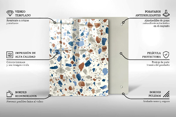 Protège plaque de cuisson Grès décoratif