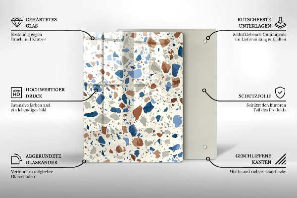 Protège plaque de cuisson Grès décoratif