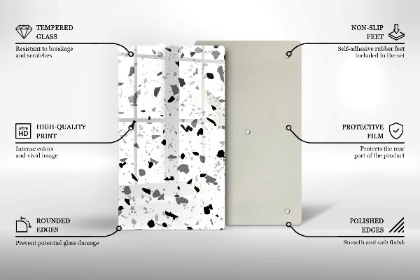 Protège plaque de cuisson Grès décoratif