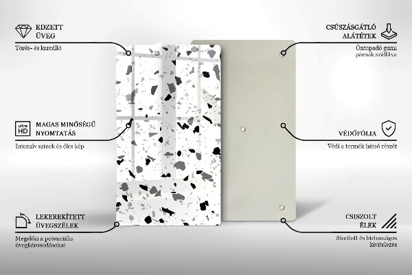 Protège plaque de cuisson Grès décoratif