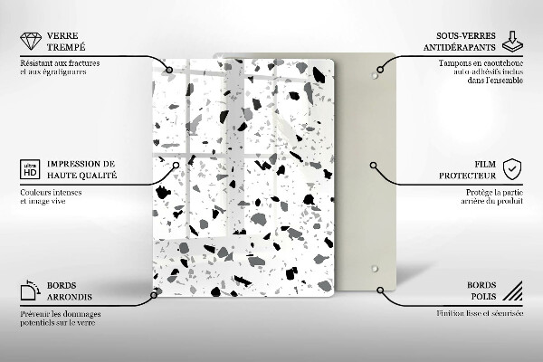 Protège plaque de cuisson Grès décoratif