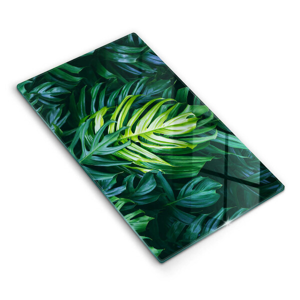Protège plaque de cuisson Feuilles de monstera sauvage