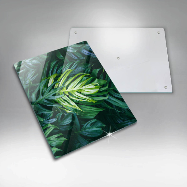 Protège plaque de cuisson Feuilles de monstera sauvage