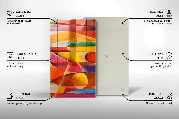 Protège plaque de cuisson Abstraction colorée