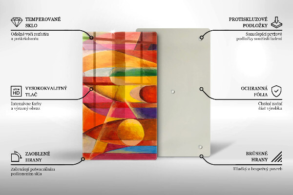 Protège plaque de cuisson Abstraction colorée