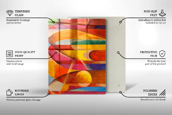 Protège plaque de cuisson Abstraction colorée