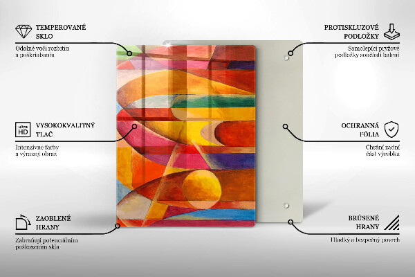 Protège plaque de cuisson Abstraction colorée