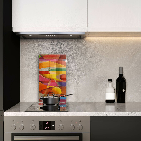 Protège plaque de cuisson Abstraction colorée