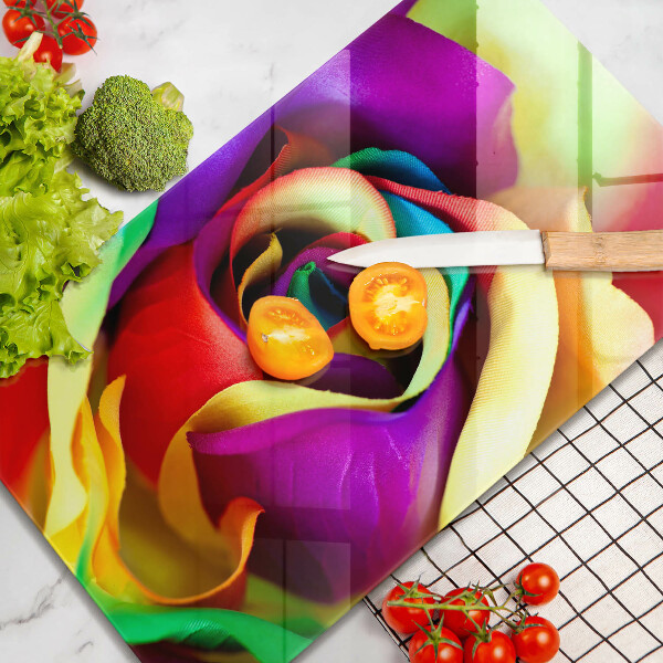 Protège plaque de cuisson Pétales de roses colorés