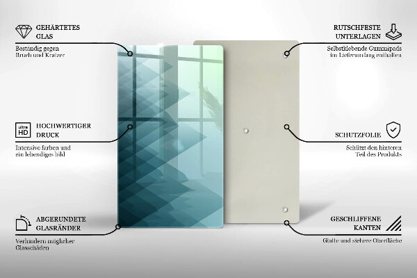 Protège plaque de cuisson Montagnes abstraites