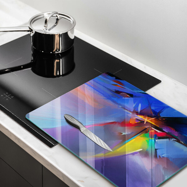 Protège plaque de cuisson Abstraction peinte