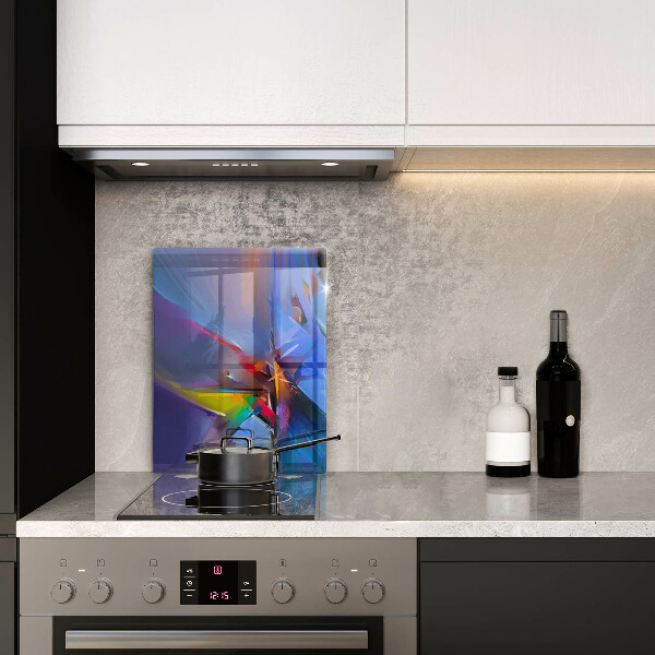 Protège plaque de cuisson Abstraction peinte