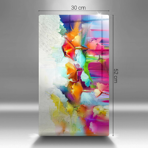 Protège plaque de cuisson Fleurs peintes