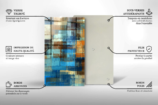 Protège plaque de cuisson Fond peint