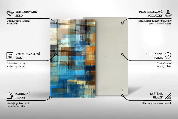 Protège plaque de cuisson Fond peint