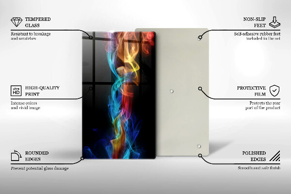 Protège plaque de cuisson Fumée colorée