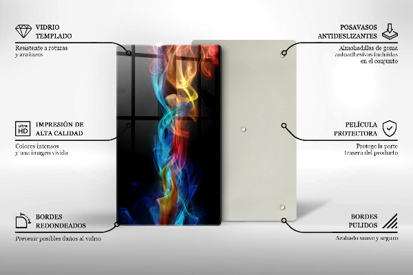 Protège plaque de cuisson Fumée colorée