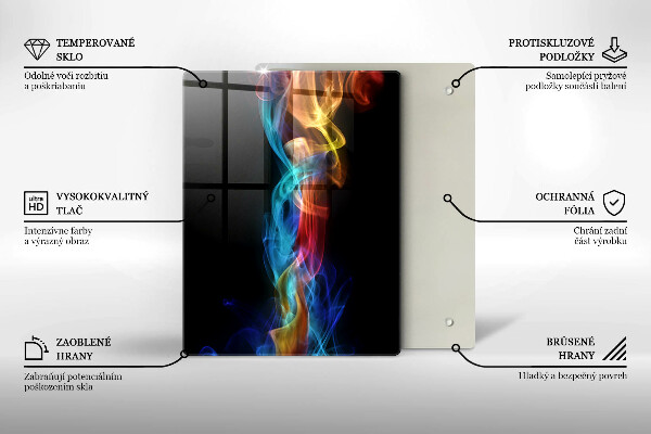 Protège plaque de cuisson Fumée colorée