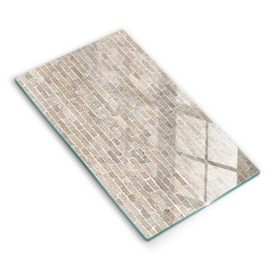 Protège plaque de cuisson Mur de briques lumineuses