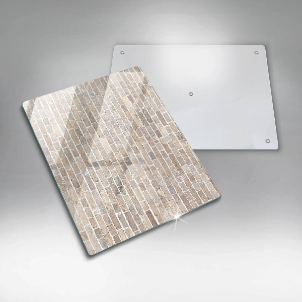 Protège plaque de cuisson Mur de briques lumineuses