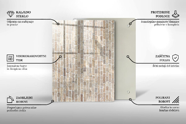 Protège plaque de cuisson Mur de briques lumineuses